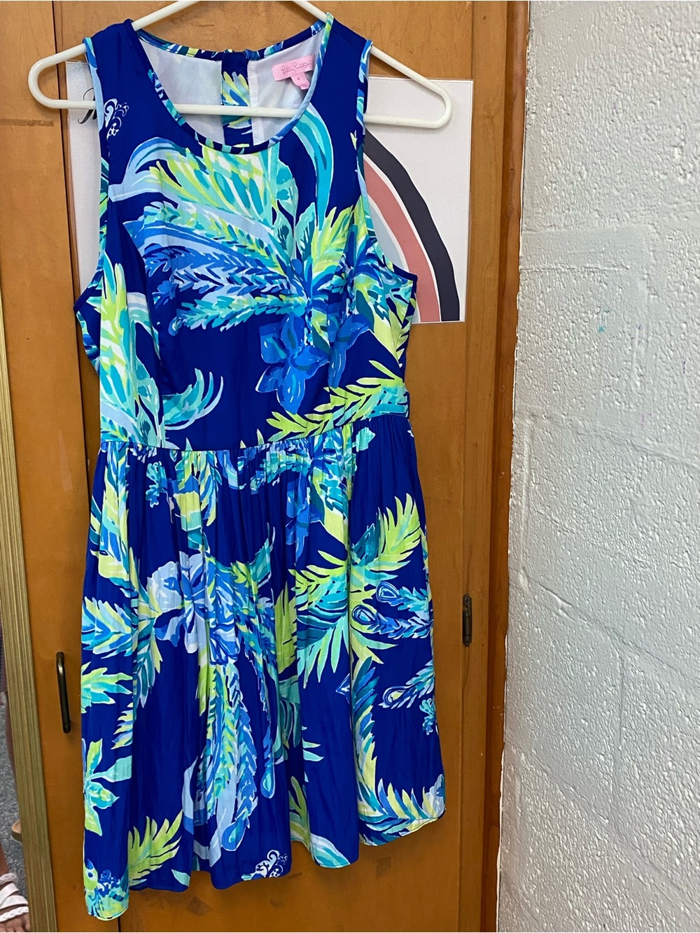 Lilly Pulitzer Royal Blue Tropical Print Sundress